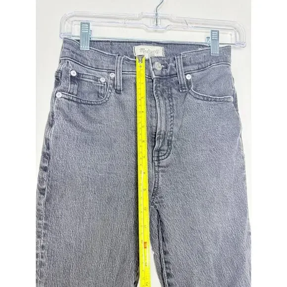 Madewell Jeans Womens 23 Gray The Perfect Vintage Straight Leg Hi Rise Dark Wash - Picture 9 of 13